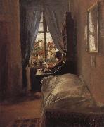 Adolph von Menzel The Artist-s Bedroom in the Ritterstrabe Sweden oil painting artist